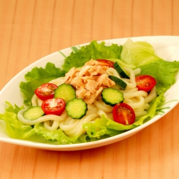 きゅうりとツナのサラダうどん